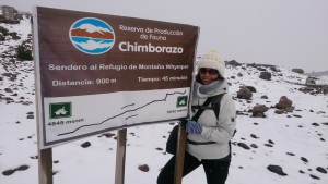 Chimborazo Nationalpark Schild